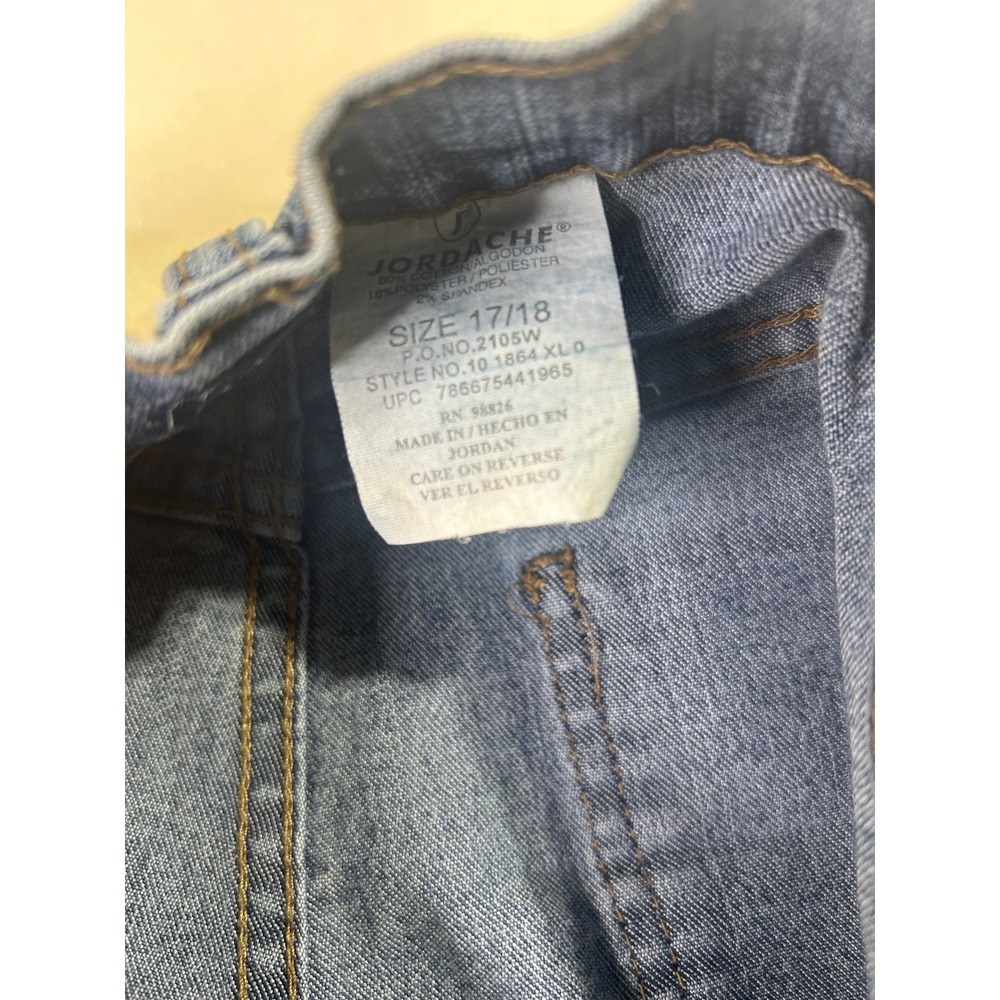Jordache Womens Bootcut Stretch Jeans Medium Wash Blue Denim Size 17/18 XL - Picture 3 of 7